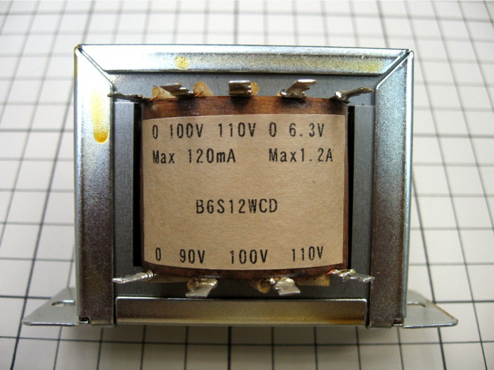 オリジナル電源トランスB6S12WCDの画像です。